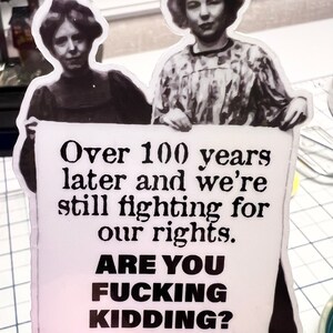 Feminist Activist Sticker: Vintage Women's Rights Decal image 4