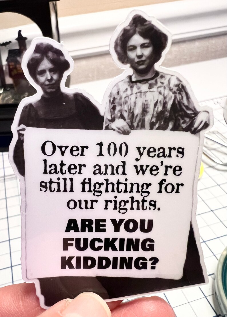 Feminist Activist Sticker: Vintage Women's Rights Decal image 4