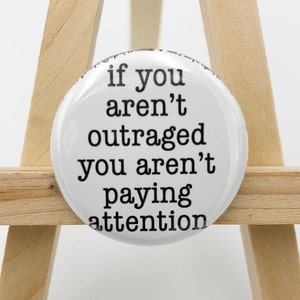 outrage, feminist pins, feminist magnet, lapel pins, feminist gifts for women, Resist, best friend gift, Ruth Bader Ginsburg