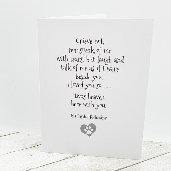 pet loss, family pet, dog loss,  greeting card, stationery, loss, sympathy, pet loss, grief and sympathy, card for friend, pet parent card