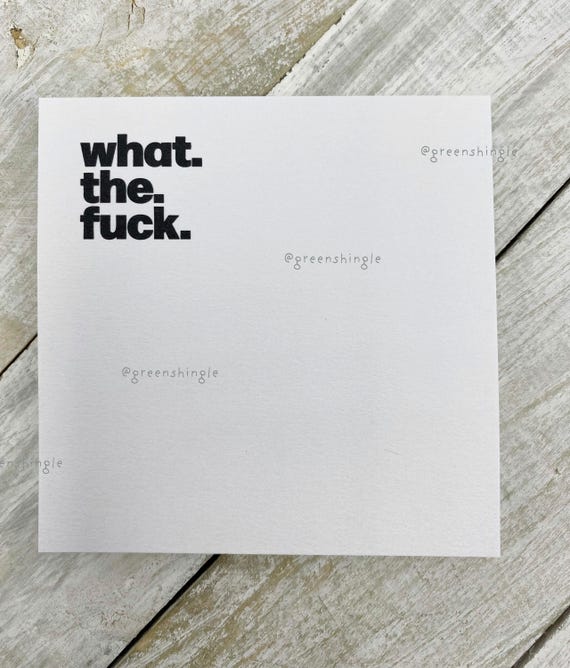 What. The. Fuck. Funny Sticky Note, notepad, Sassy Office Decor, Gift for Coworker, stocking stuffer
