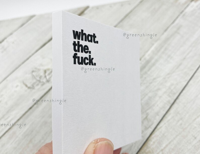 What. The. Fuck. Funny Sticky Note, notepad, Sassy Office Decor, Gift for Coworker, stocking stuffer image 2