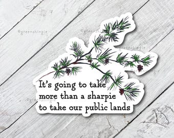 Public Lands Vinyl Sticker: Environmental Activism, National Parks