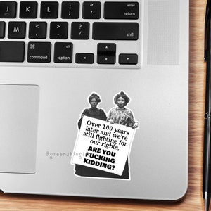 Feminist Activist Sticker: Vintage Women's Rights Decal image 3