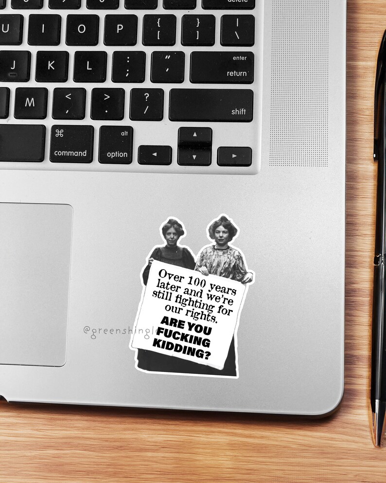 Feminist Activist Sticker: Vintage Women's Rights Decal image 3