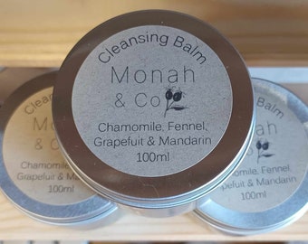 Cleansing Balm | Rosehip, Chamomile, Fennel, Mandarin, Grapefruit | Facial Cleaning Care | Makeup Remover | Natural | Vegan