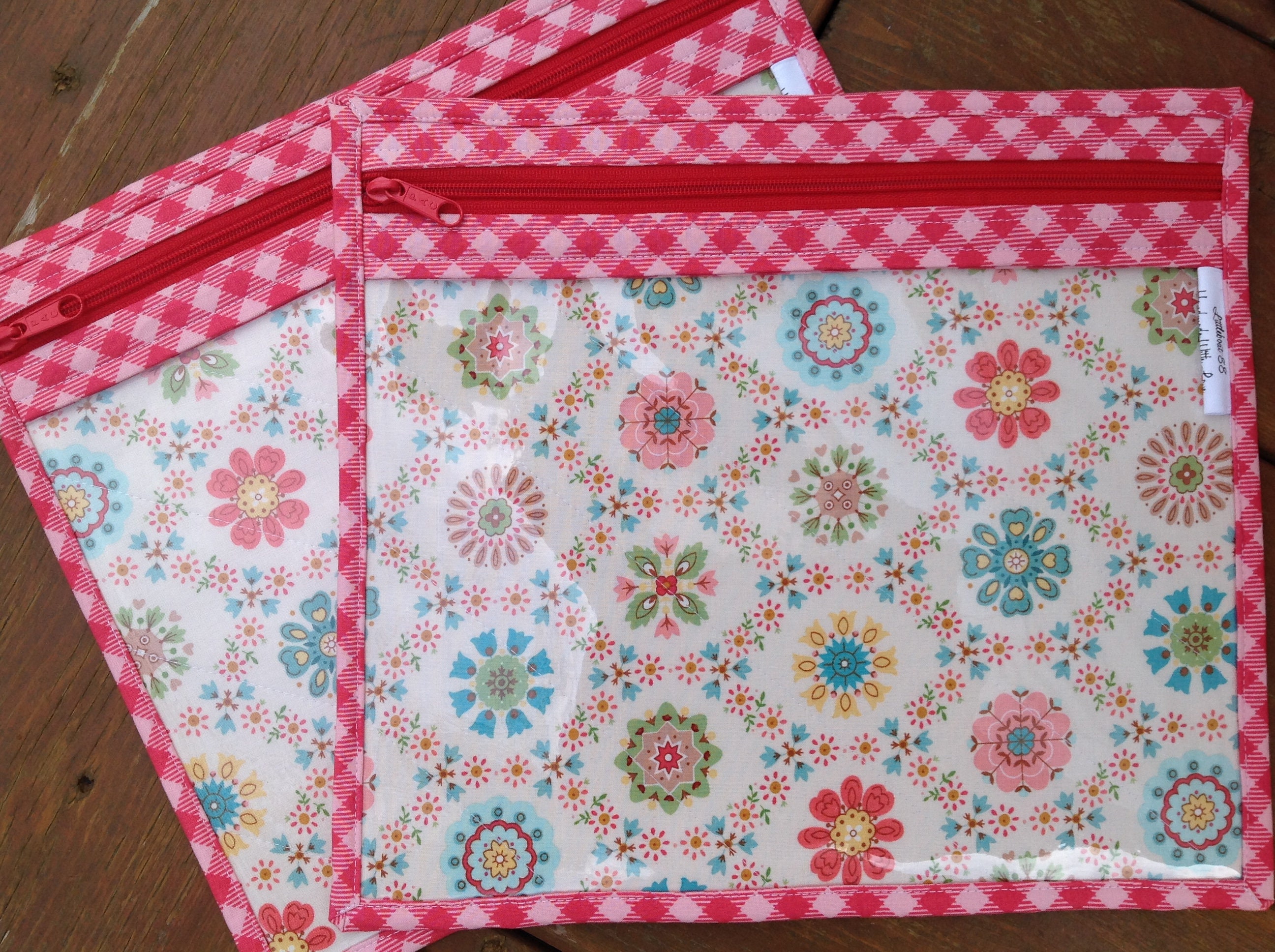 VINYL Cross Stitch Embroidery Needlepoint Storage Project Bag Lori Ho…