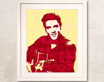 Elvis Presley Portrait Multi Size Canvas Wall Art Movie Poster Print The King