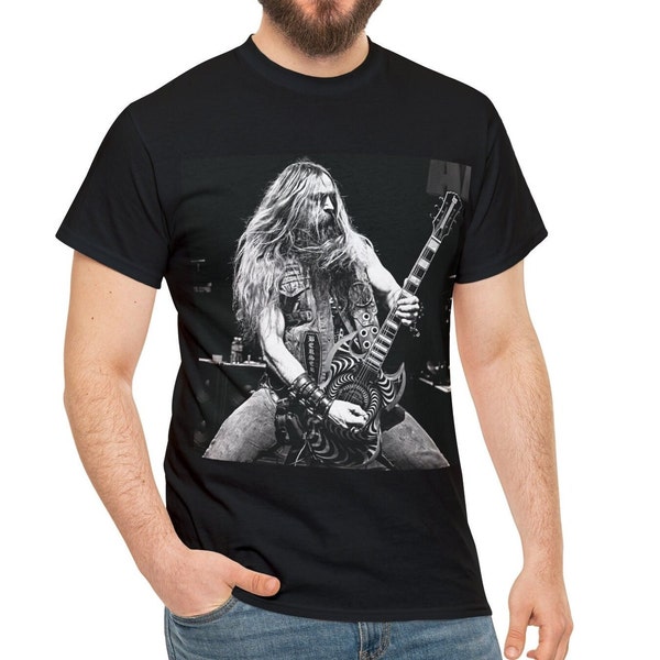 Zakk Wylde on Stage, Black Unisex T-Shirt, Zakk Wylde Tee, Black Label Society, Zakk Wylde T-Shirt, Ozzy Osbourne Guitarist, Zakk Wylde Gift