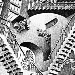 Maurits Escher, Relativity, 1953, Art Print, Imp-Art, Maurits Cornelis Escher, Optical Illusion, M. C. Escher Gift, Maurits Escher Print image 2