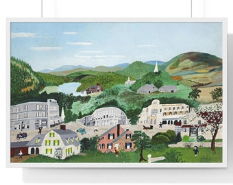 Grandma Moses Bennington Art Print 1945 Anna Mary Robertson Neo-Classical American Painter Naïve Art Primitivism Large Poster