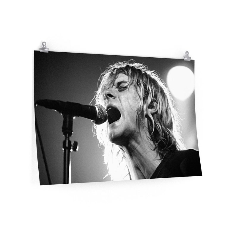 Kurt Cobain on Stage Nirvana Concert Kurt Cobain Poster Etsy