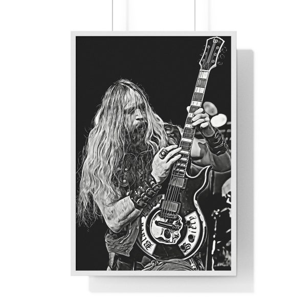 Zakk Wylde Art Print, Black Label Society, Zakk Wylde Live, Heavy Metal, Groove Metal, Zakk Wylde Poster, Ozzy Osbourne, Zakk Wylde On Stage