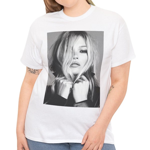 Kate Moss Tee, Unisex T-Shirt, Kate Moss Gift, Model Fashion T-Shirt, Supermodel Tee, Kate Moss T-Shirt, Model Tee, Heroin Chic