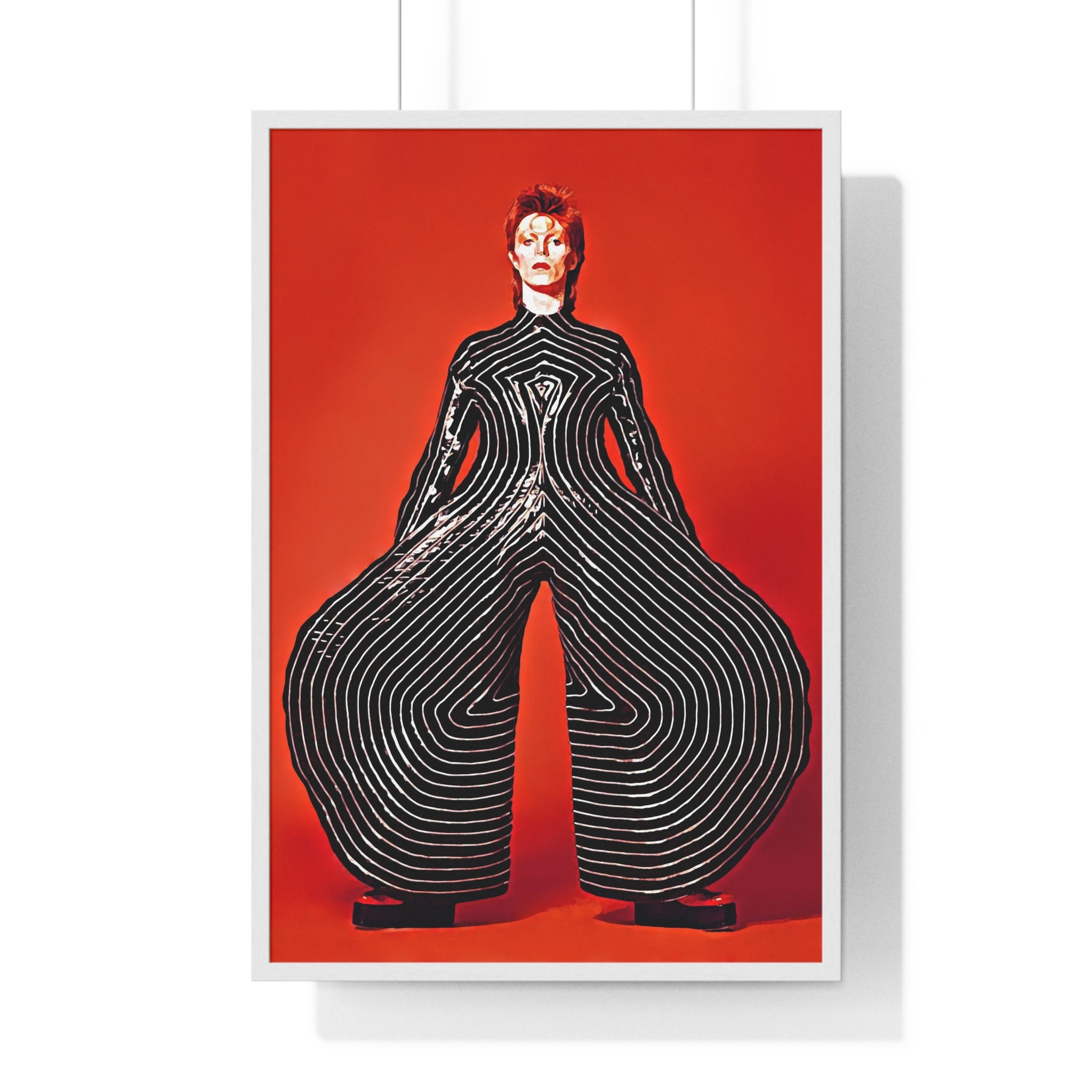 David Bowie Ziggy Stardust Lightning Bolt Catsuit Jumpsuit Stage Costume,  by LENA QUIST 