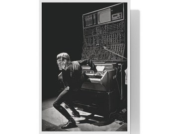 Keith Emerson on Stage, 1973, Emerson, Lake & Palmer, English Supergroup, Keith Emerson Poster, English keyboardist, Songwriter, Rock Legend