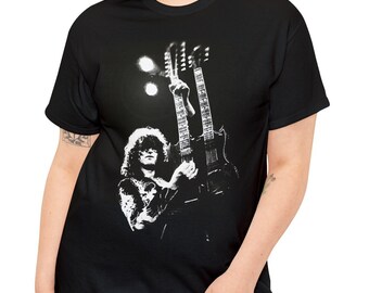 Jimmy Page on Stage, Led Zeppelin T-Shirt, Black Unisex Tee, Jimmy Page T-Shirt, Led Zeppelin Tee, Led Zeppelin T-Shirt, Jimmy Page Gift