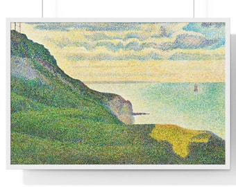 Georges Seurat, Seascape at Port-en-Bessin, Normandy, 1888, Art Print, Post-Impressionism, Georges Seurat Gift, Wall Art, Vintage Poster