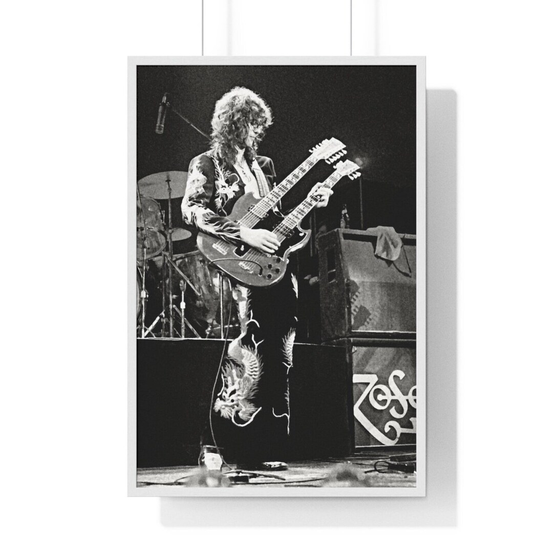 Jimmy Page on Stage, Led Zeppelin Print, Zoso, Legendary Guitarist