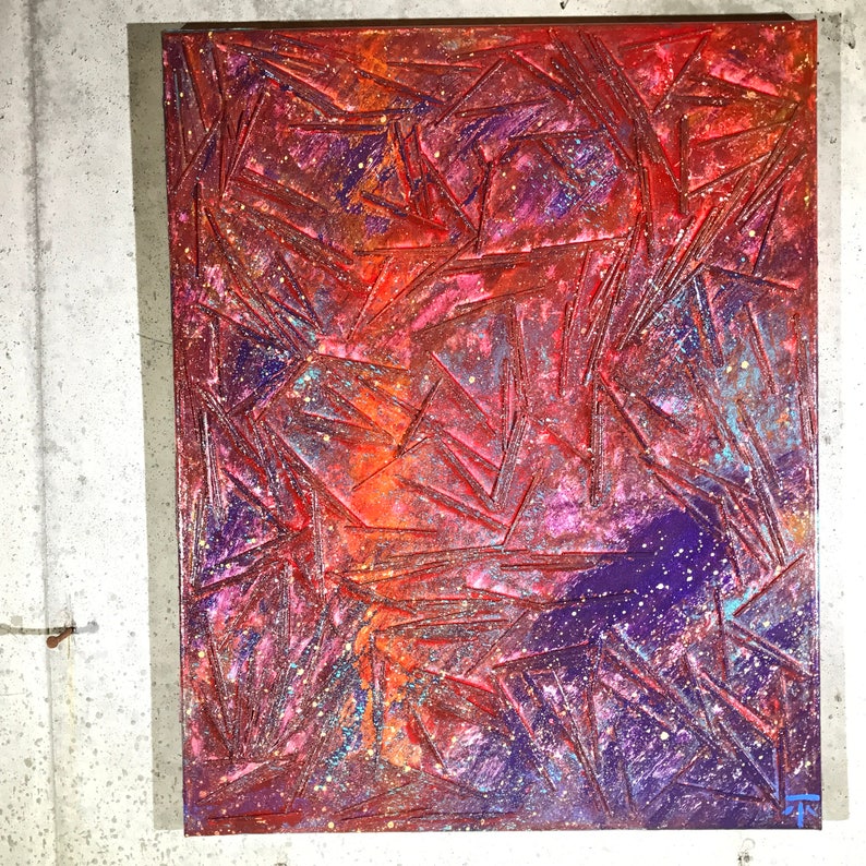 Abstract Painting Spray Paint Art Etsy