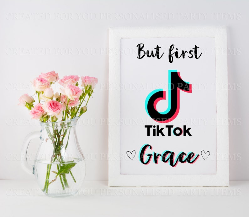 Tiktok A4 Print Only Tick Tok Tik Tok Gift Present Birthday - Etsy