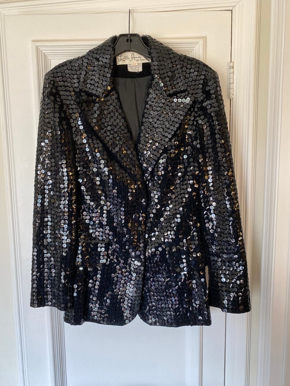 Lilli Ann Vintage Velvet and Sequin Jacket