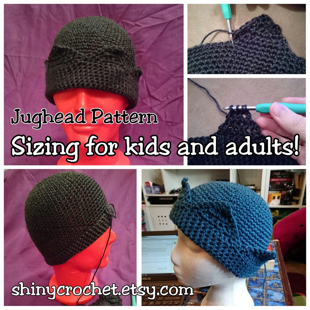 Jughead Hat Crochet Pattern Whoopee Cap Jughead Beanie Etsy