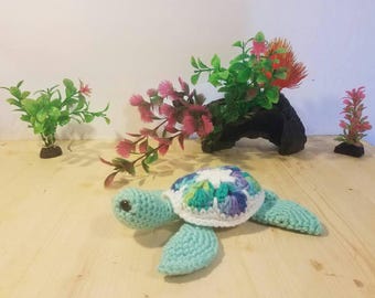 African  flower sea turtle, sea turtle, amigurumi turtle, sea turtle toy, turtle, stuffed sea turtle, turtle, sea turtle, baby turtle