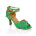 Green suede salsa, ballroom, swing, latin dance shoes, gold dance shoes, retro dance shoes