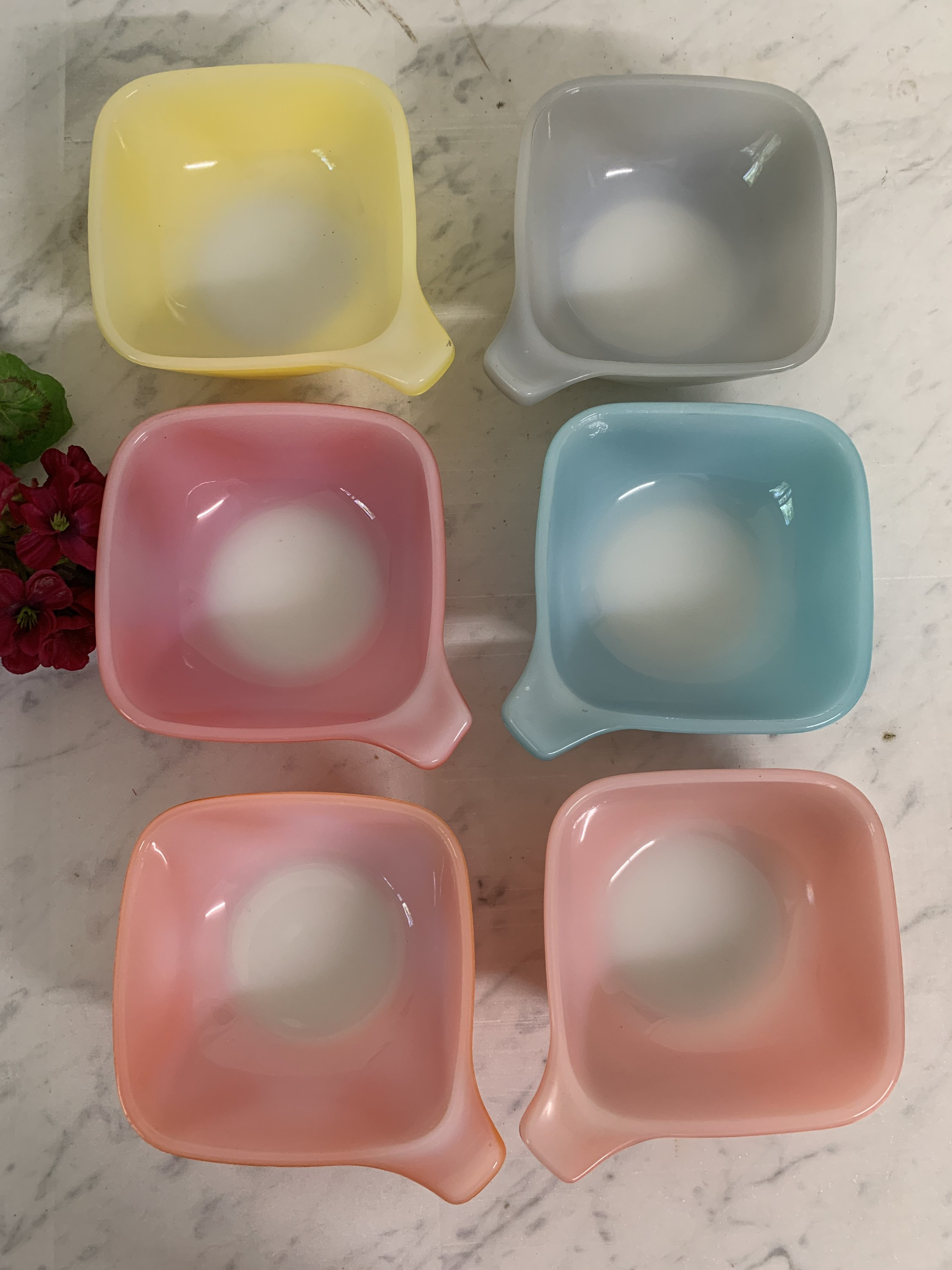 Vintage Agee Pyrex multi coloured ramekins set 6 Etsy