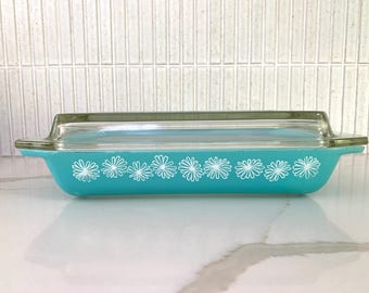 JaJ Pyrex Turquoise Daisy  slim space saver