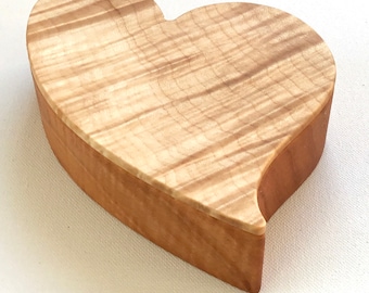 Wooden Heart Jewelry Box