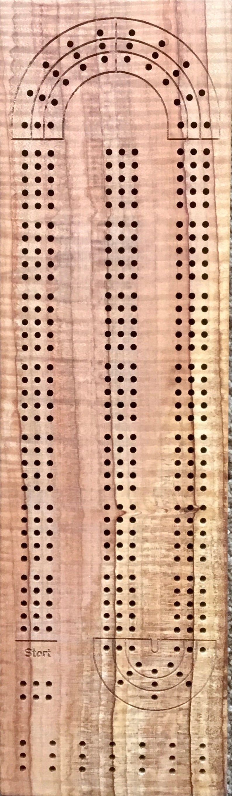 Spalted Maple Cribbage Board (2 Track or 3 Track) image 2