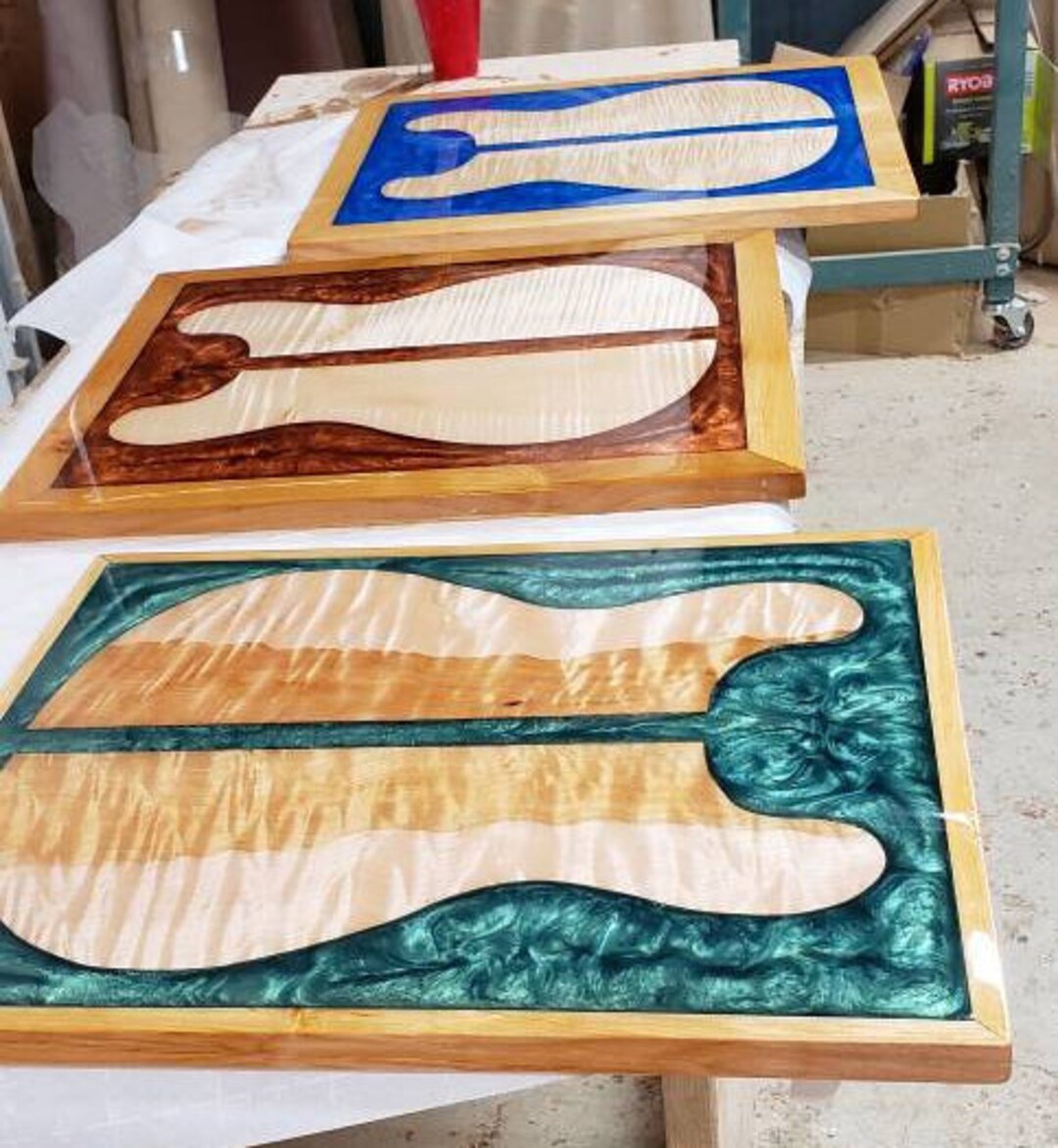 Figured Maple, Metallic Epoxy Wall Decor Etsy