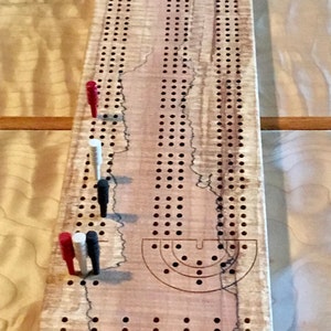 Spalted Maple Cribbage Board (2 Track or 3 Track) image 6