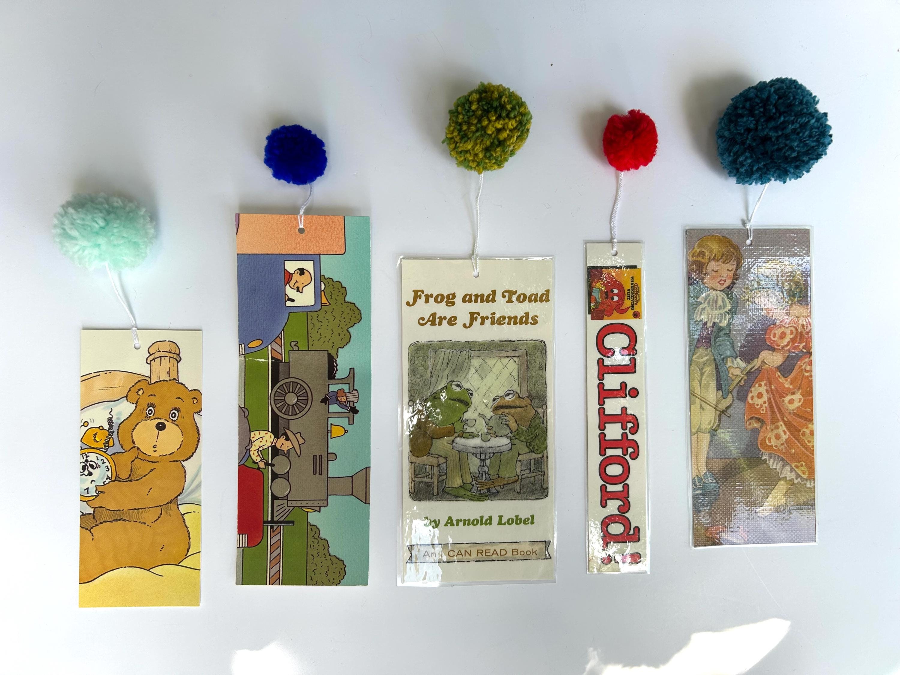 Upcycled Children's Book Bookmark With Pom Pom, Vintage Storybook - Etsy