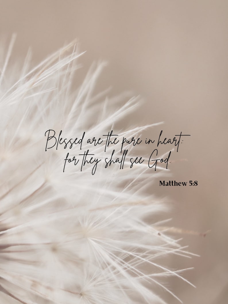 Blessed are the pure in heart/Scripture verse/Matthew 5:8 image 1