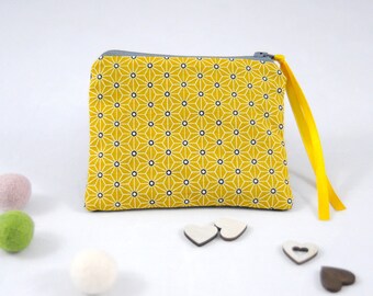 Purse yellow asanoha and black back