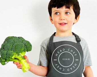Personalised Kids Chef Apron – Minimalist Children's Cooking Gift