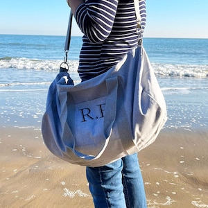 Personalised Initials Weekend, Holiday, Gym Duffle Bag - Team Sports Unisex Bag - Overnight Bag -  Sleepover shoulder bag - monogram holdall