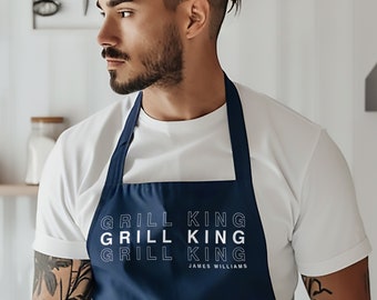 Custom Chef Apron: Personalised Slogan And Name, Gift For Him - baking gift - kitchen gift -Perfect gift for the cooking enthusiast