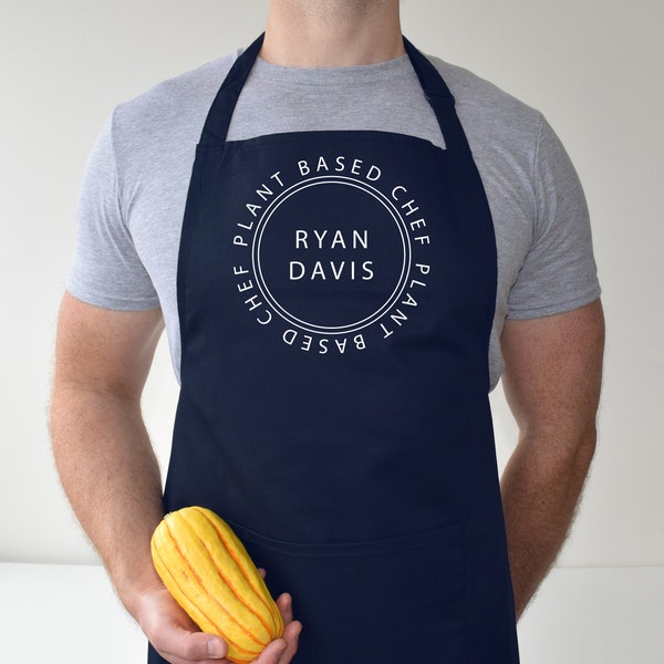 PLANT BASED CHEF Apron - Vegan Head Chef - baking gift - cooking gift - gift for her - gift for him - Vegan Gift - Vegetarian gift