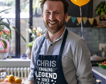 Personalised 'LEGEND' Funny Cooking Apron, Gift For Him - baking gift - kitchen gift - gift for him -Perfect gift for the cooking enthusiast