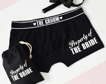 Property Of The Bride, Black Boxer Briefs