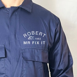 Personalised Overalls - DIY Overalls - Personalised Coveralls - DIY Gift for Him - Boiler suit - Father&#39;s Day Gift - Dad tools Present