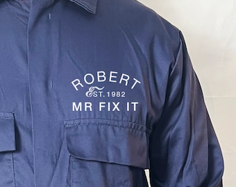 Personalised DIY Overalls – Printed Name, Custom Workwear