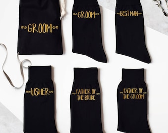 Calzini personalizzati per lo sposo, regalo per la festa di nozze