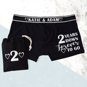 Personalised Wedding Anniversary Mens Pants, Wedding lingerie man, Wedding boxers, Gift for the Groom, Personalize