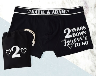 Personalised Wedding Anniversary Mens Pants, Wedding lingerie man, Wedding boxers, Gift for the Groom, Personalize