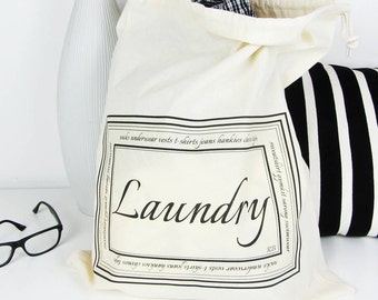 Home And Travel Laundry Bag With Personalised Initials